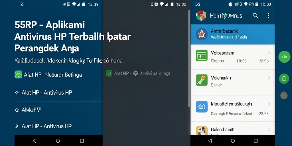 Tampilan antarmuka utama aplikasi 55RP yang user-friendly dan informatif.