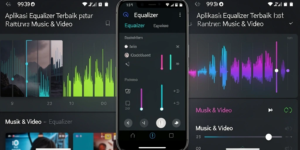 Antarmuka aplikasi 9939 yang menarik dan fungsional untuk Equalizer.