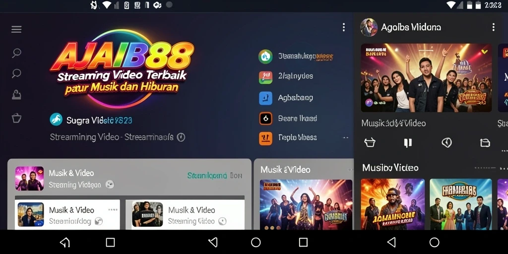 Antarmuka pengguna AJAIB88 yang ramah dan intuitif untuk Streaming Video.