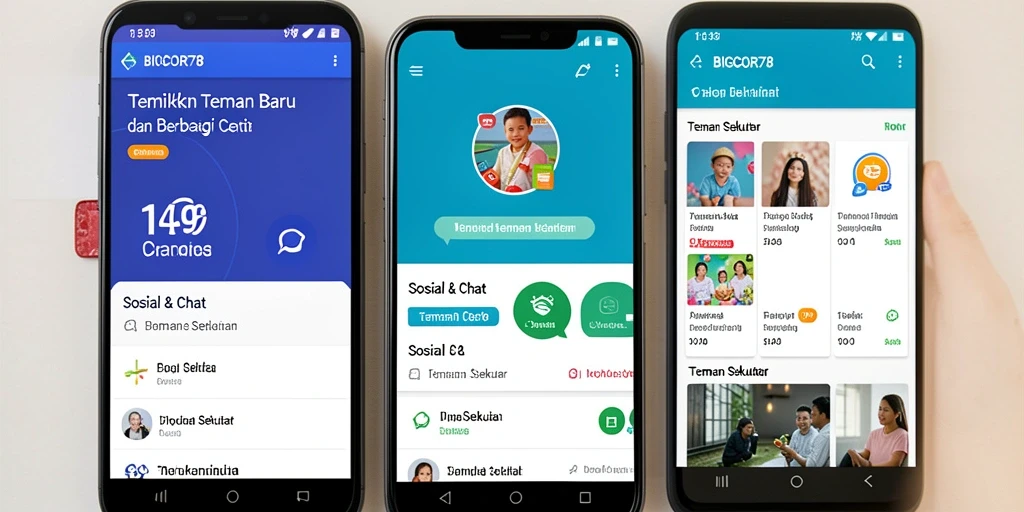 Antarmuka pengguna BIGCOR78 yang menarik dan interaktif.