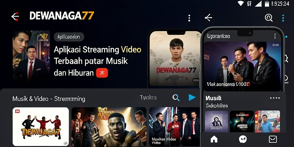Tampilan utama DEWANAGA77 dengan berbagai opsi Streaming Video yang menarik.