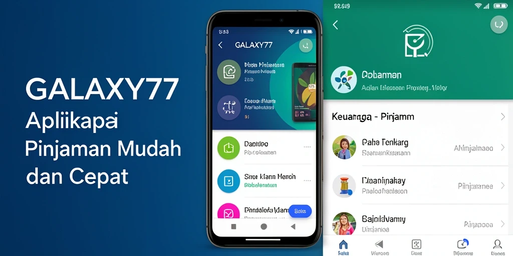 Antarmuka GALAXY77 yang sederhana dan fungsional untuk aplikasi Pinjaman.