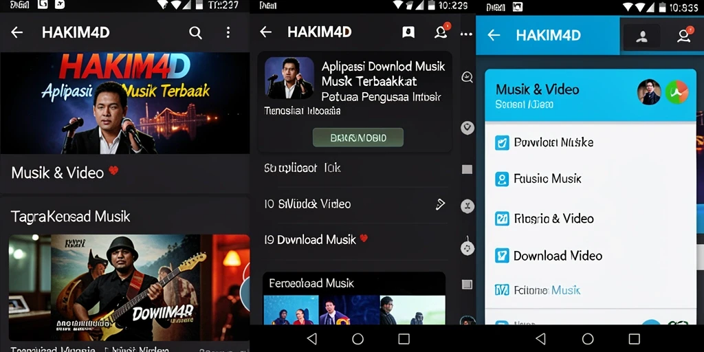 Tampilan antarmuka HAKIM4D yang intuitif untuk Download Musik.