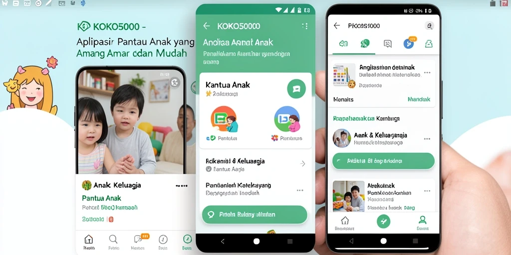 Antarmuka KOKO5000 yang ramah anak dan intuitif.
