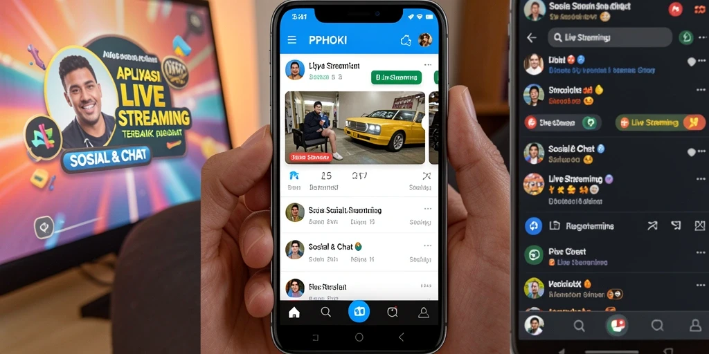 Tampilan antarmuka PPHOKI saat live streaming dengan fitur chat aktif.