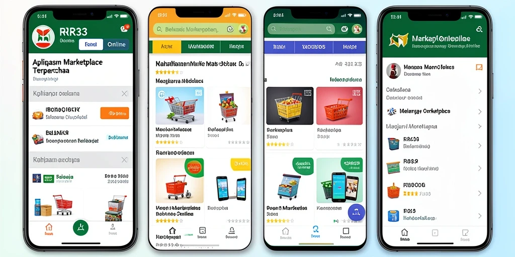 Screenshot aplikasi RR33 menampilkan antarmuka Marketplace yang menarik dan mudah digunakan.