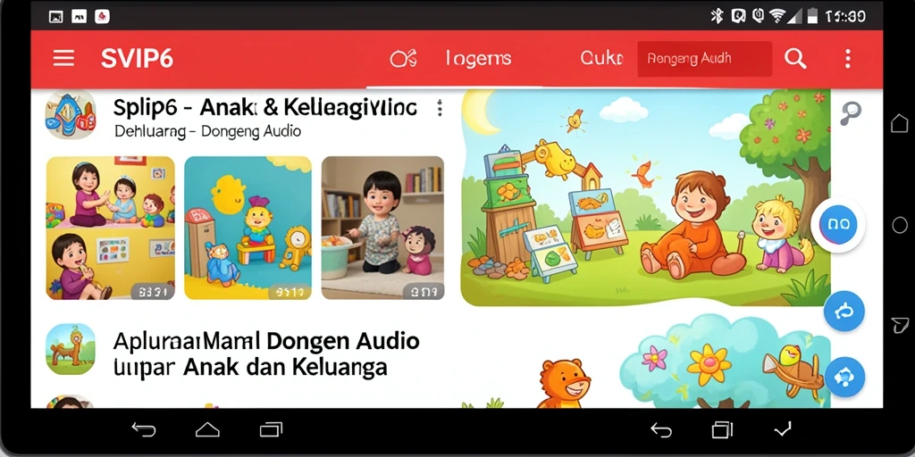 Antarmuka SVIP6 yang ramah untuk dongeng anak.