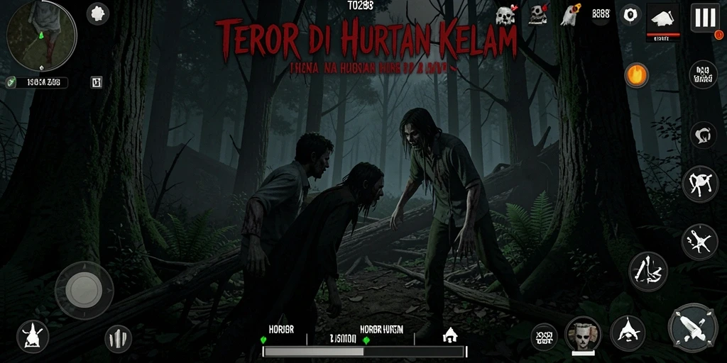 Antarmuka permainan TO288 yang misterius dan mencekam.
