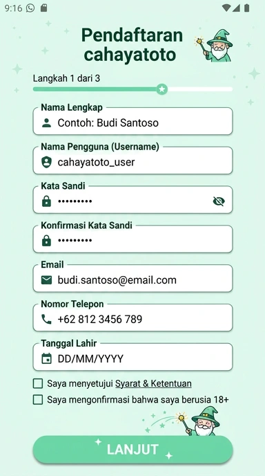 Panduan Lengkap Registrasi Akun Cahayatoto